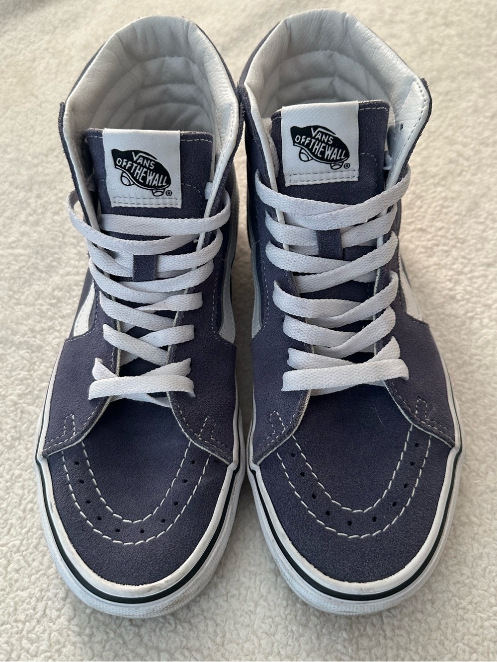 Vans Unisex High-Top Sneakers in Navy and White